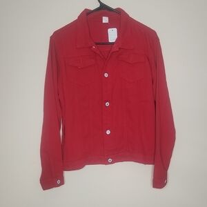Lite Red Button-Up Jacket
